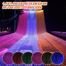 LED Lichternetz Lichterkette Außen Party Beleuchtung Strom Weihnachtsdeko Garten