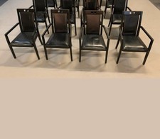 4 Thonet Art Deco Stuhl Echleder  Schreibtischstuhl Esszimmer Stuhl Büro Bauhaus