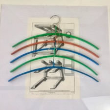 5x Stück 70er vintage Kleiderbügel Mixed Bunt RETRO 5x Clothes Hangers German 