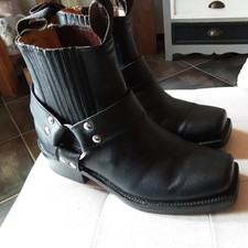 Stiefeletten Biker Damen Boots Stiefel Nieten mit Schnallen "Mezcalero"