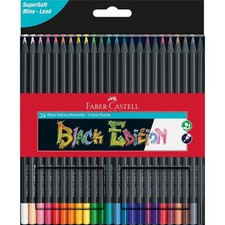 Faber-Castell Farbstifte Buntstifte Black Edition Dreikant 24er Etui