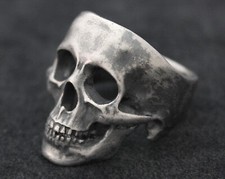 Totenkopf 925 Silber Ring biker Schmuck Silber Sterlingsilber groß
