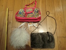 3 x  tolle Mädchen Taschen Strand Fell Muff Einkauf etc super Zustand