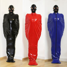 100% Latex Bodybag Saunasack Latexanzug Bondagesack +Armtaschen Schwarz/Rot/Blau