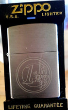 EIN SELTENES, ORIGINAL ZIPPO MIT *1€uro* GRAVUR IN BOX; NIE GEZÜNDET - SAMMLUNG!