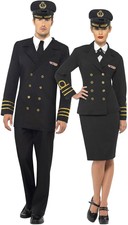 Smiffys, Herren Marineoffizier Kostüm, Größe: L, Fasching, wie neu