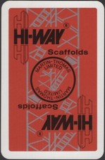 Spielkarten Single Karte alte * HI-WAY Gerüsten * Werbung Kunst Bau