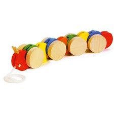 Zieh-Raupe La Le Lu Ziehtier Holz Holzspielzeug Baby Kleinkind Geschenkidee
