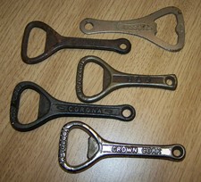 5x Vintage CAMWAL CORONA C&C KRONE KORK CUSSONS Flaschenöffner Gusseisen SET