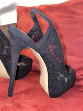 High Heels  Sling Pumps Sammler Zara Gr 39 Stilettos Getragen Plateau Platform