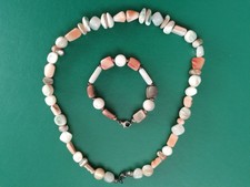 Perlmut Modeschmuck SET Kette + Armband  Einzelanfertigung