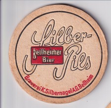 BELLHEIM, Brauerei SILBERNAGEL: Silber - Pils / WEIZENBIER/DECKEL,ca: 0,6 x11 cm