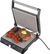 Salter ® Health Grill & Panini Presse XL marblestone Antihaft Platte ausklappbare 180 °