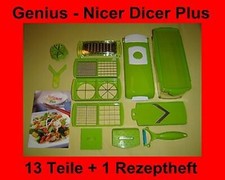 13-teiliges Set NICER DICER PLUS Das Original Genius Küchenhobel Küchenreibe TV