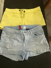 Damenshorts 2er/Pack gelb/hellblau  Größe 34 Shorts Kurze Hose Hotpants