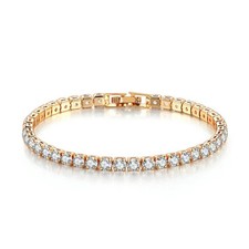 Tennis Armband Gold Zirkonia Iced Out 19cm