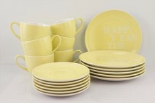 Impressionen tableware Kaffee-Service 18-tlg. Happy Easter Schriftzug hellgelb
