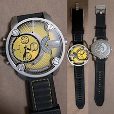 Diesel DZ7411 Herrenuhr Armband Farbe Gelb-Schwarz 57mm 3 ATM,  Fast Neu!