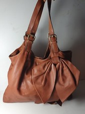 DIMONI HANDGEFERTIGTE DESIGNER DAMEN BRAUN ECHTLEDER GROSSE SCHULTERTASCHE HANDTASCHE