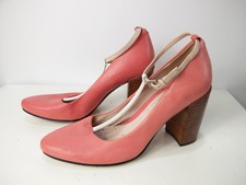 Damen Clarks Erzählung UK 5.5d EU 39 Pink Weiß T-Bar High Heel Pumps