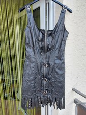 "Spagm" Kunstleder Kleid schwarz Gr. M (38/40) Club Gogo mit Nieten