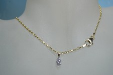 0,75ct Diamant Anhänger + 18kt. Gold Kette / UNGETRAGEN ! / VSI / TW