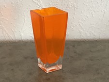 schöne kleine Glasvase Blumenvase Dekovase Vase Glas  orange 12 cm TOP