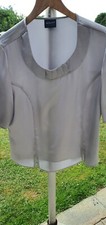 Neues Blusen-Shirt gr 40 silber  schick  select Hermann Lange 