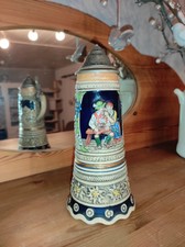 Bierkrug mit Zinndeckel mit Spieluhr* Lied: Hofbräuhaus * aus Nachlass* Shabby 