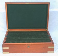 Große hölzerne Präsentationsbox für Goldmünzen Medaillen Schmuck