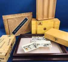 6 - Tlg. Konvolut Holz Schachtel 1950er Jahre Holzkiste, Schaukasten Vintage 