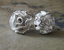 Damen Ohrringe Stecker Rose Edel - Schmuck - Farbe Silber 0162