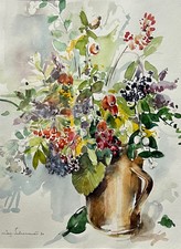 Original Blumenmotiv von Inge Schwarzmaier Aquarell Bilder, kein Druck