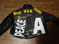 L Zara Jeans Jacke Unikat Upcycled