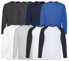 FRUIT OF THE LOOM T-SHIRT LONGSLEEVE M L XL XXL 3XL 4XL 5XL LANGARM SHIRTS PAKET