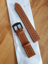 Uhrenarmband echtes Leder Uhren Armband  z.B. für Fossil 20mm Stegbr. hellbraun