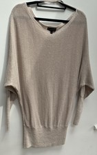 Phase Eight Damen 100% Leinen beige Fledermausärmel Ärmel Strickpullover klein-Loose Fit