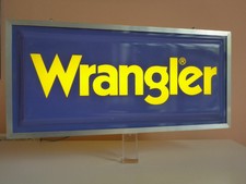 WRANGLER Leuchtreklame Logo Schild Vintage original Emblem Leuchtkasten Werbung