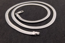 Schlangenkette 925 Sterlingsilber beschichtet Collier Unisex Halskette 45, 50 cm