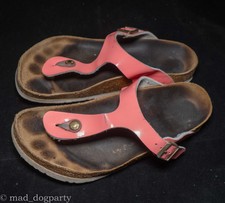 Birkenstock Gizeh- rosa Lack mit weißer Sohle - selten - für Sammler