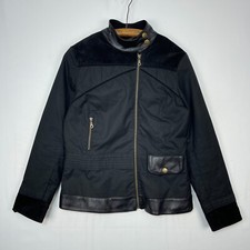 Welligogs roxy Wachsjacke Damen UK 14 schwarz gewachst Land Reitmantel