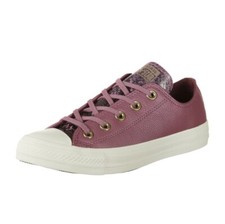 CONVERSE Low Top Unisex Leder Pflaume All Star *TOLLER ZUSTAND* £60