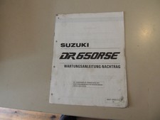 Suzuki DR 650 RSE Ergänzungs Werkstatthandbuch  Reparaturanleitung Heft 1993