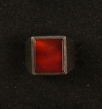 schöner alter Ring mit Bernstein Schmuck - Silber 835