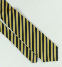 James Bell Herren Gold gestreift 100% Seide Klassische Breite Passform Krawatte
