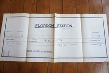 1960 Bahnhof Flordon Signalbox Eisenbahnplandiagramm östliche Region