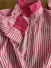 Eterna Bluse 38 slim fit Business, weiß pink Streifen, Baumwolle Elasthan