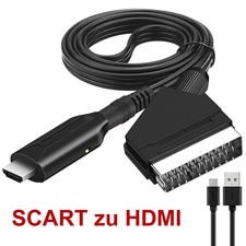 SCART zu auf HDMI Konverter 1M Kabel Video Audio Adapter Wandler für DVD HD TV