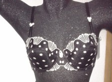 toller Schalen-BH,  A 70, Marke BARBARA,schwarz,weiße Stickerei, NEU !