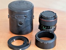 Objektiv Canon FD 1.2 50mm L + Blende BT-52  und Köcher, Zubehörpaket